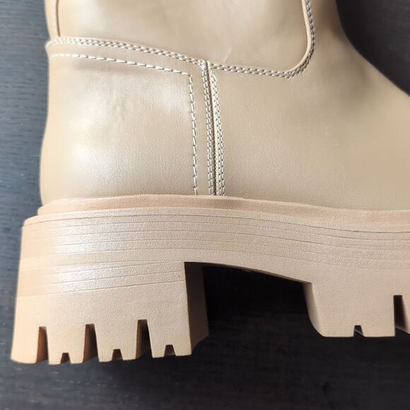 Call it spring NWT Maddi tall knee high camel color boots size 8.5 vegan leather - Picture 11 of 13